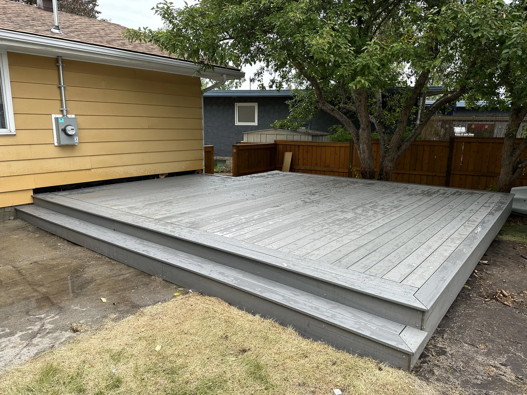 Low Backyard Deck Side Profile